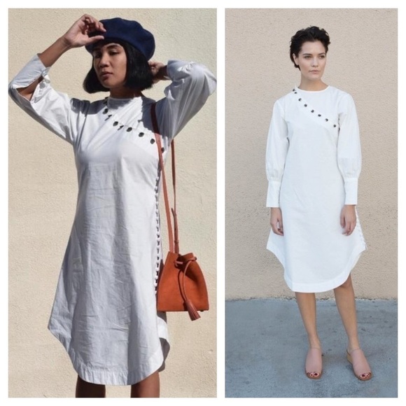 Ajaie Alaie / saludos tunic Long Sleeve Dress Size S White - Picture 1 of 10